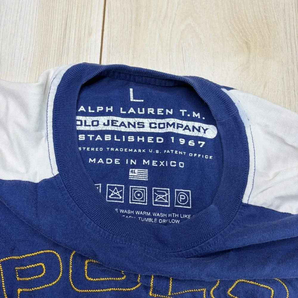 Polo Ralph Lauren Mens Large T-Shirts Lot Of 6 Hoodie Long Sleeve